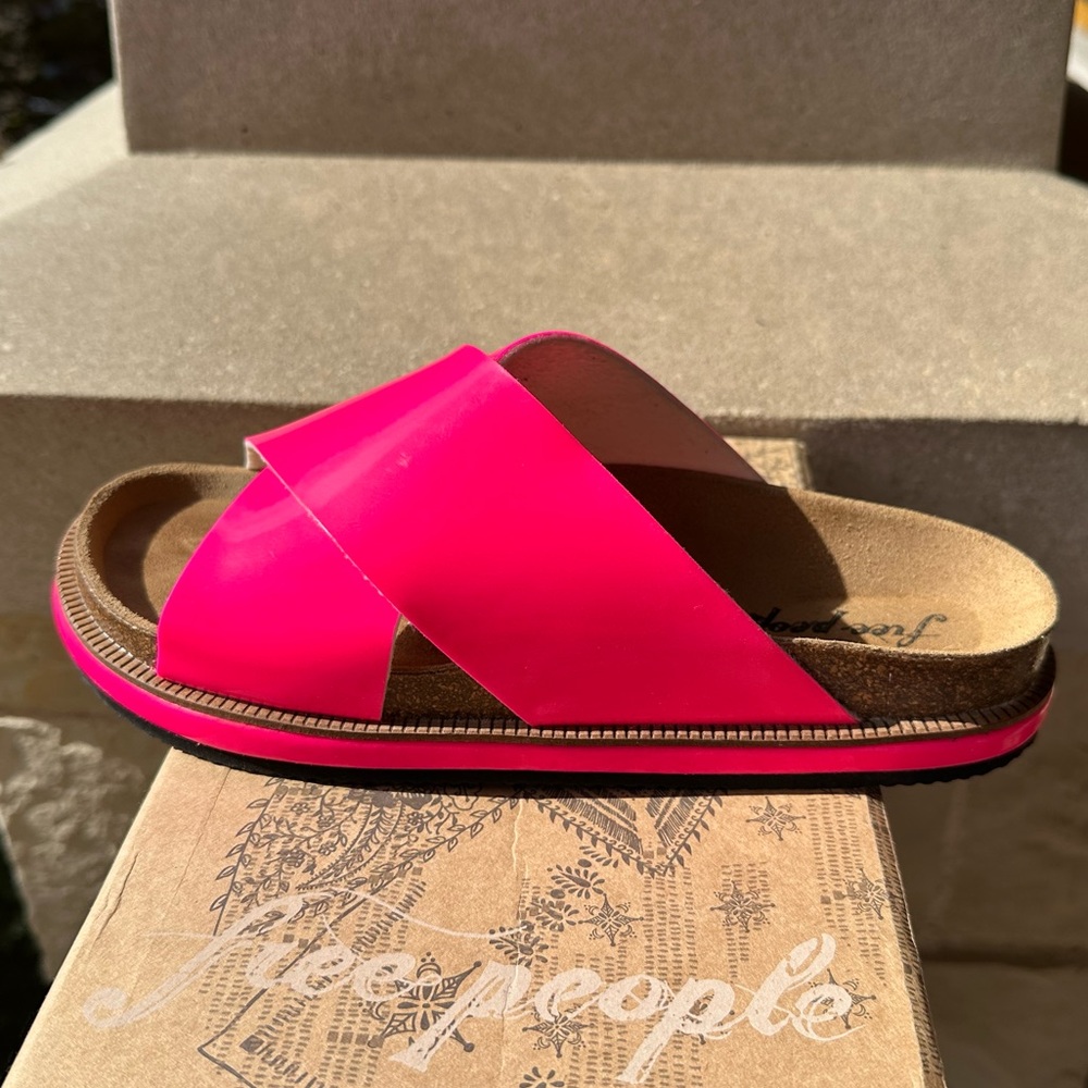 Free People Sidelines Sandal in hot pink